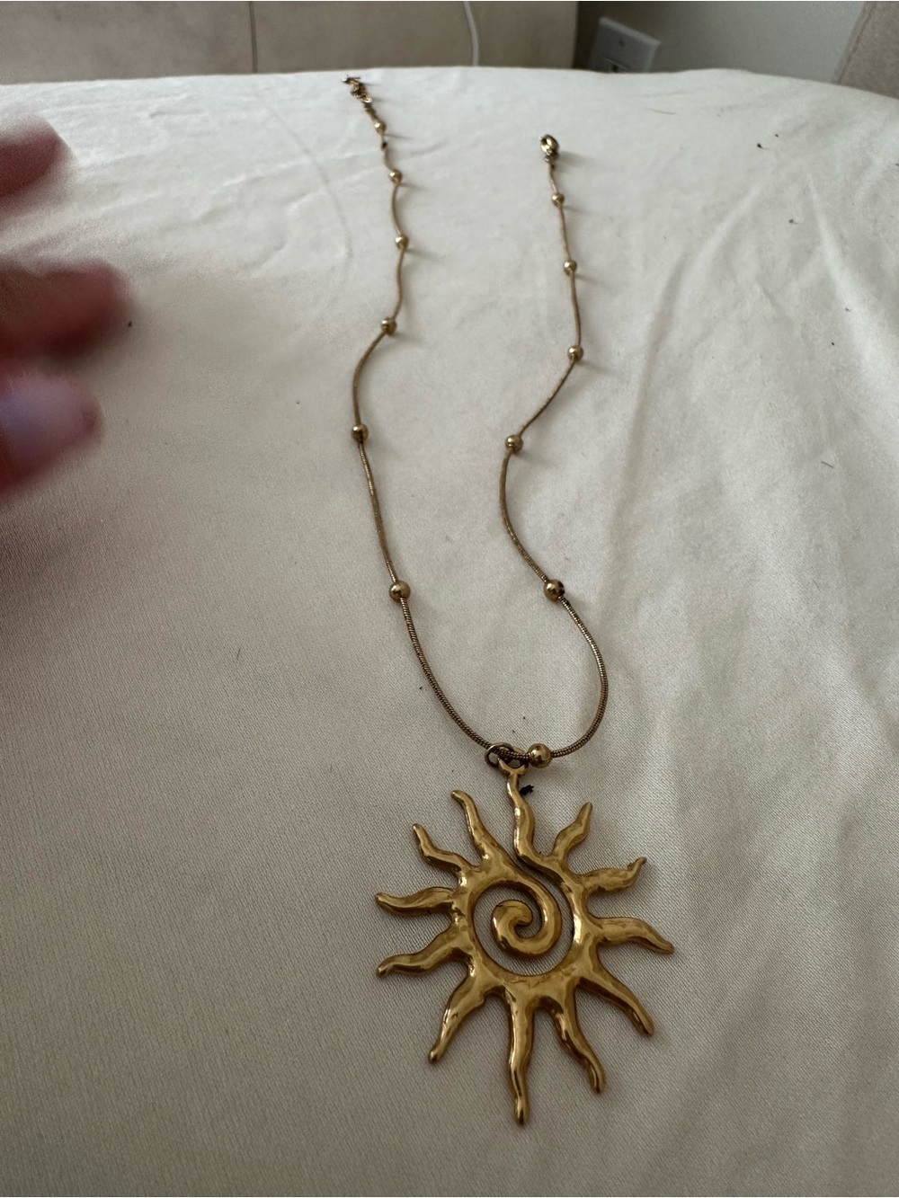 Gold Sunburst Pendant Necklace - Women Jewelry